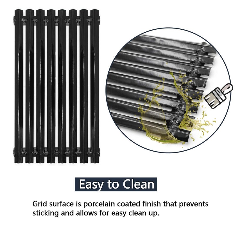 Hongso 16 13/16" Porcelain Grill Grates Replacement Parts for Charbroil Classic, Advantage 4 Burner 463436215 463420508 463461614 463460708 463439914, Kenmore 463420507, Master Chef, Thermos Gas Model - Image 5